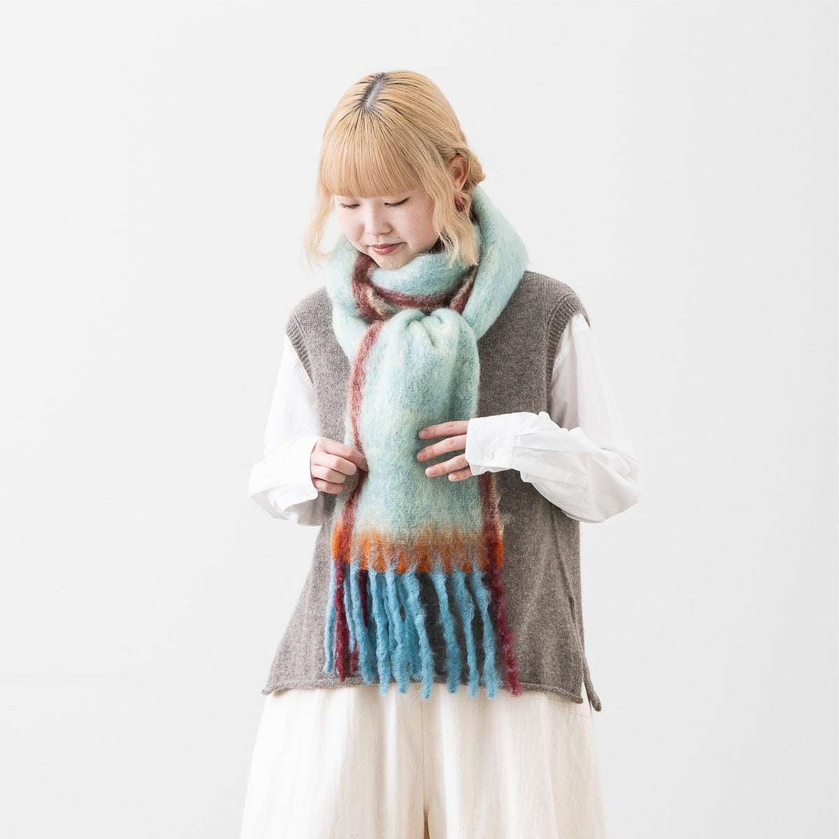 814 EZCARAY(エイトフォーティーンエスカライ) モヘアマフラー