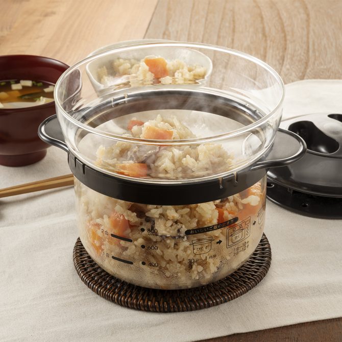 ガラスのレンジご飯釜 1~2合