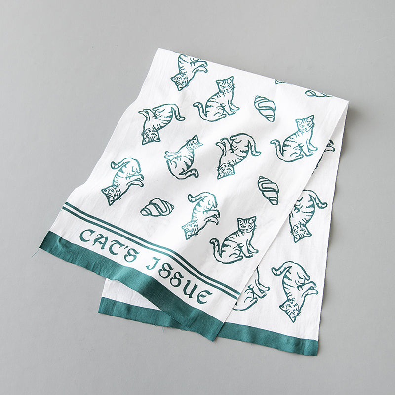 Cat’s ISSUE×クロワッサンの店 別注てぬぐい 日本製