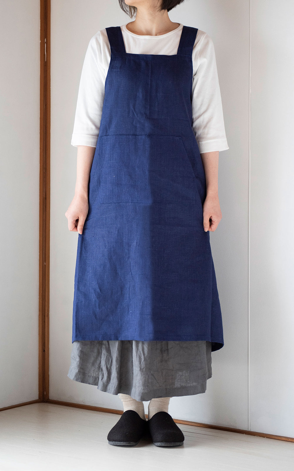 厚手リネン フルエプロン