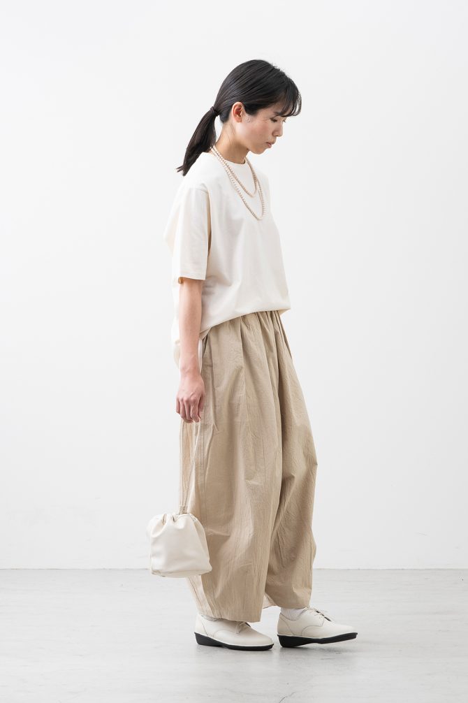 麻のような肌ざわり 汗が目立たない ドルマンTシャツ