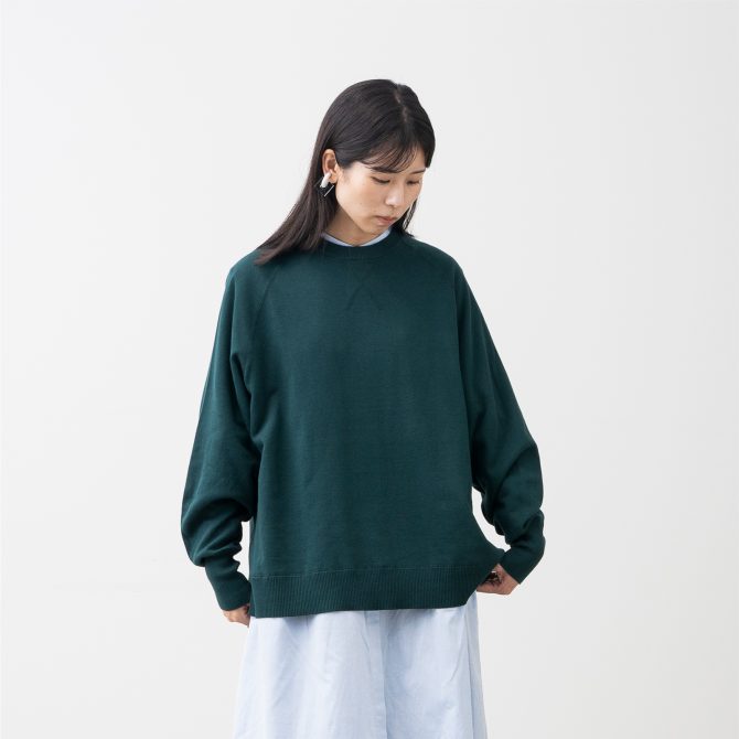 綿100% 大人の洗えるワイドニット (クルーネック)