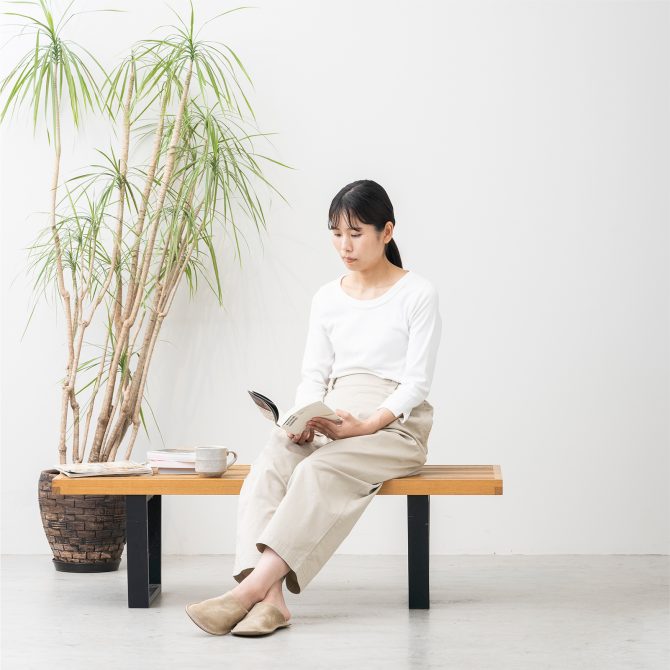 楽ですっきり 大人のワイドストレートパンツ ツイル
