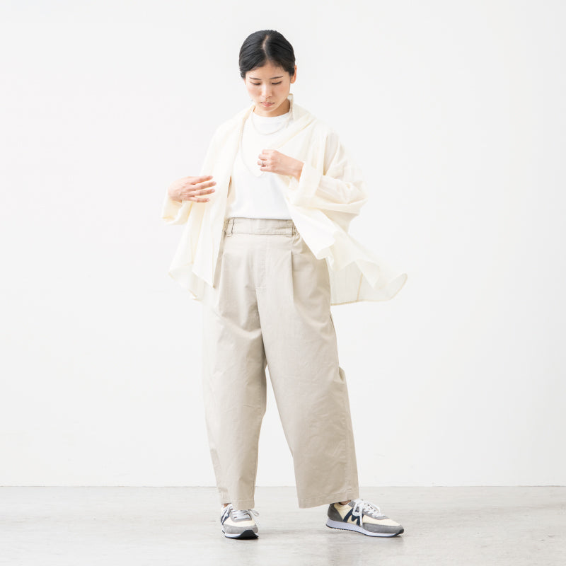 新品★クロワッサンの店★日よけ シアー コットン カーディガン★アイボリー★UV 日よけシアーコットンカーディガン