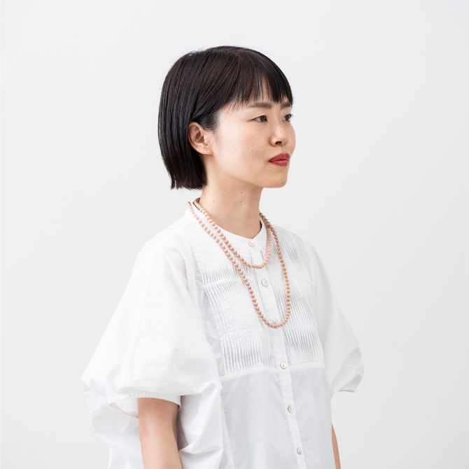 CITRUS シルクボールネックレス