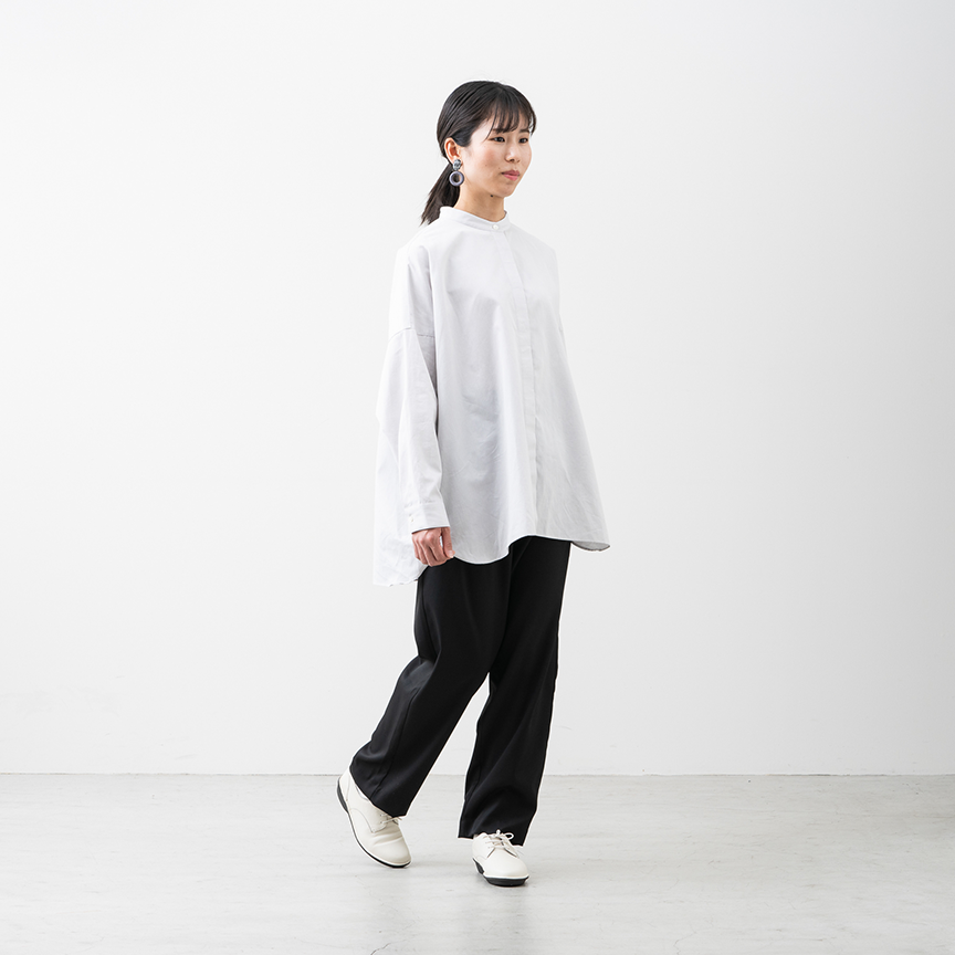 HaTaKaKe（ハタカケ）コットンリネン ワイドブラウス