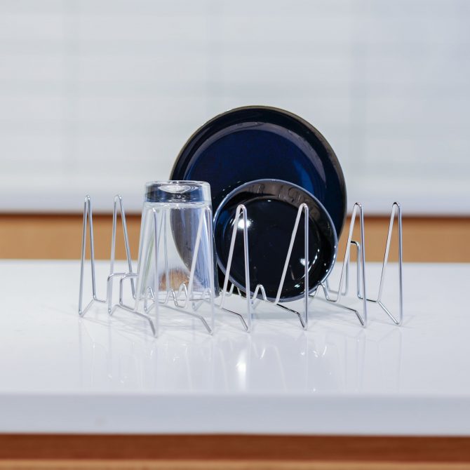 ルプループ 縮む水切りラック ハーフ　キッチン用品 食洗器対応 折り畳み 日本製