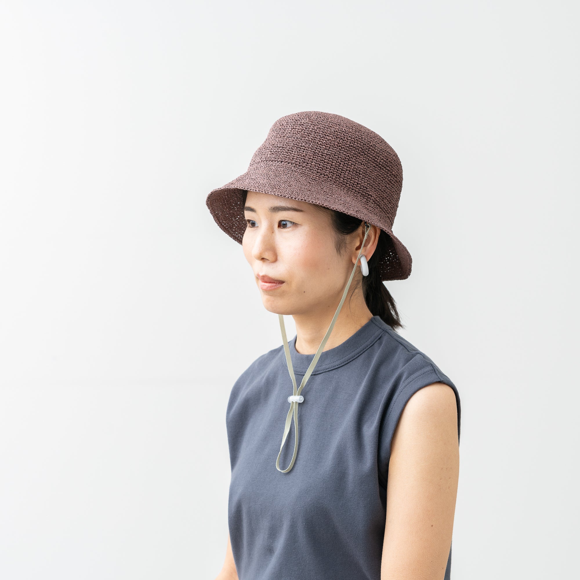 OJO＋（オージョ）洗える手編みハット（クロッシェ）