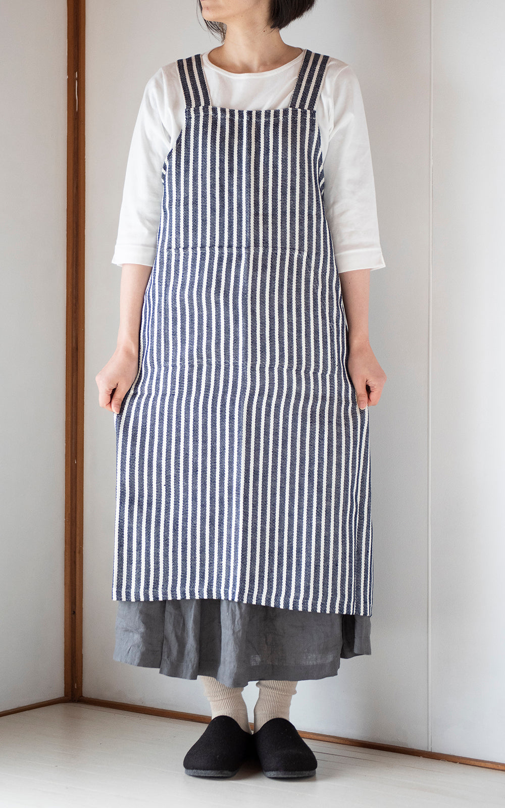 厚手リネン フルエプロン