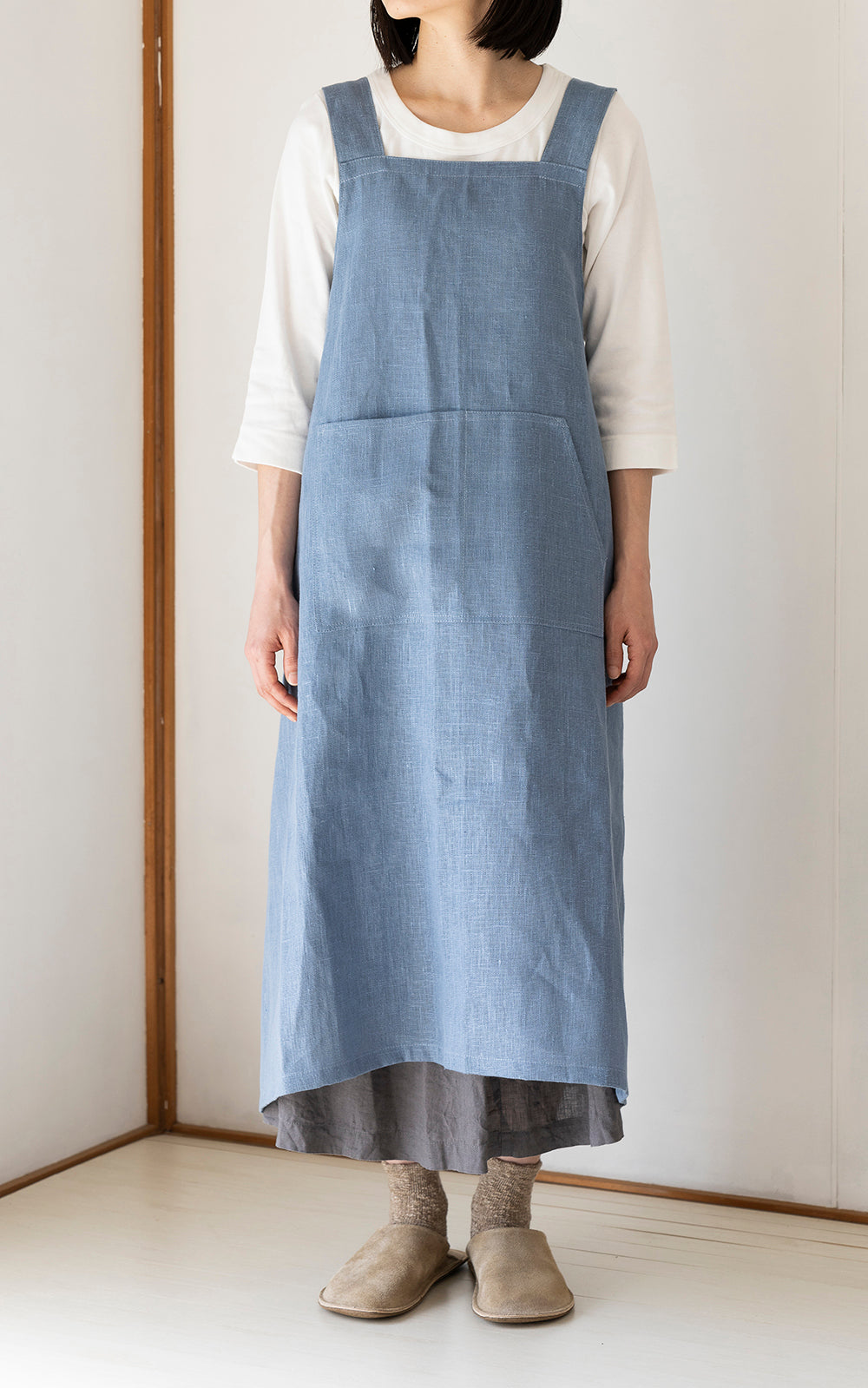 厚手リネン フルエプロン