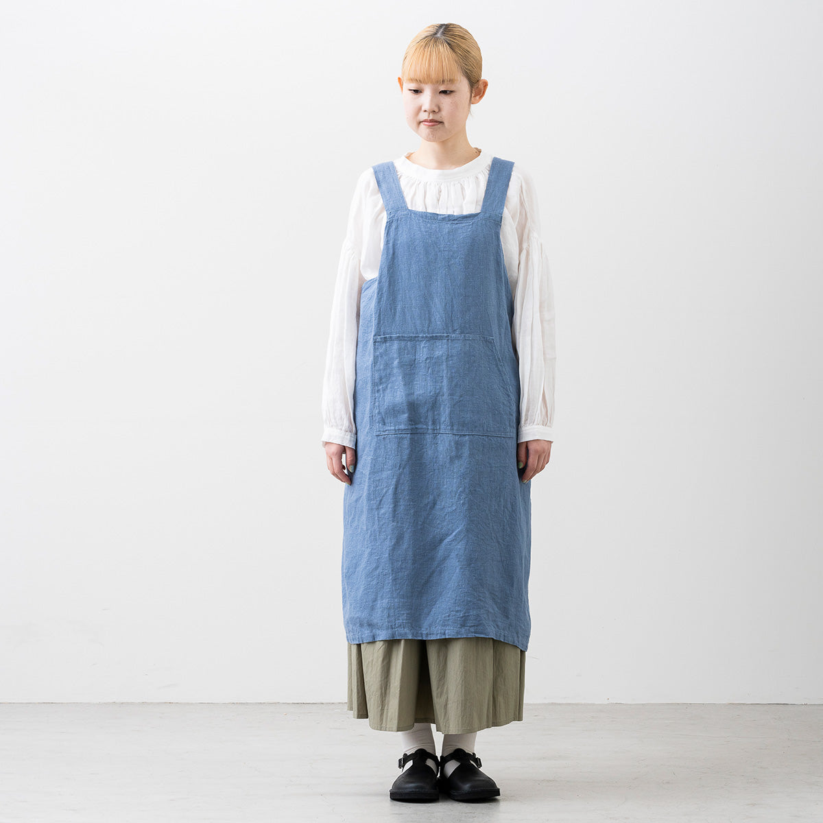 厚手リネン フルエプロン