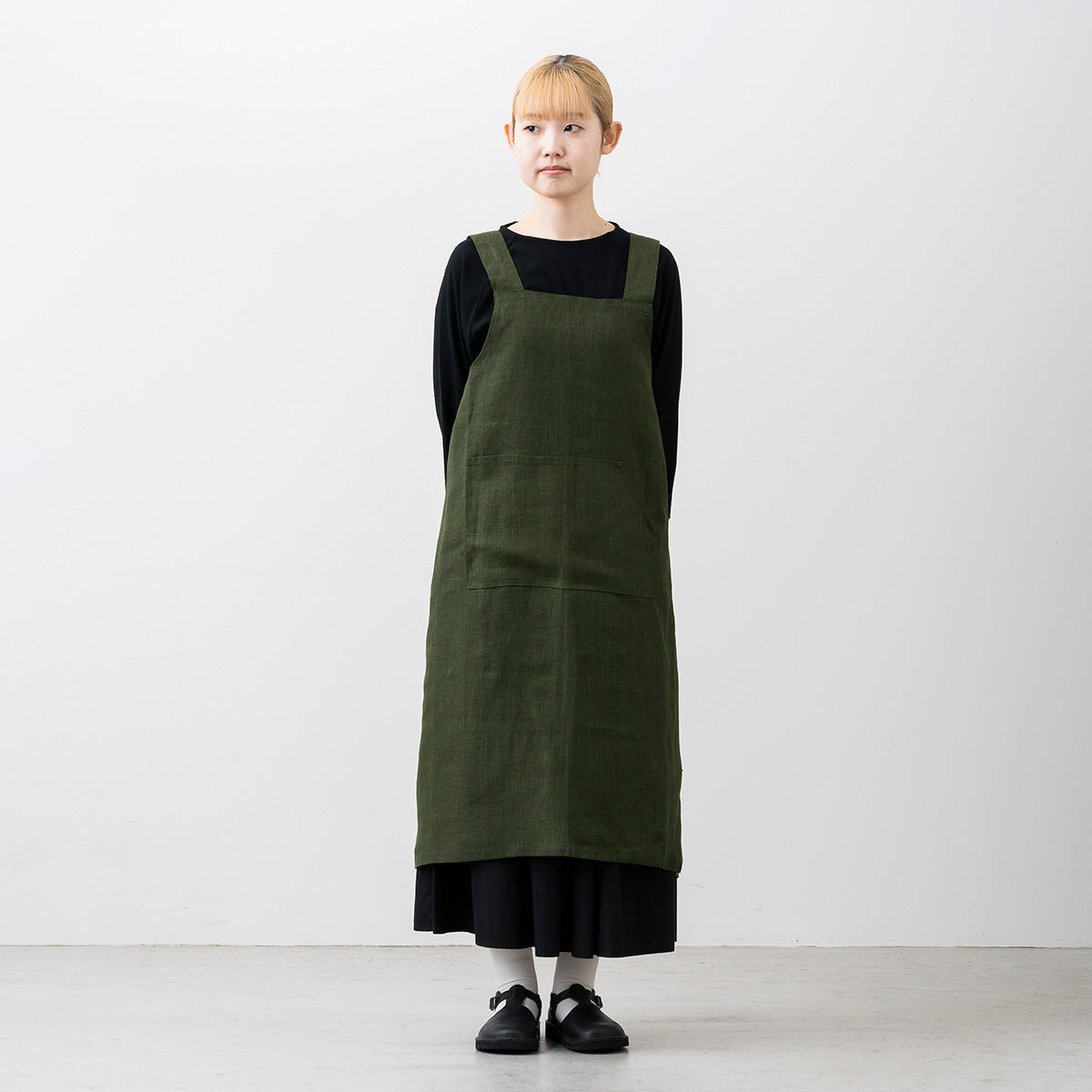 厚手リネン フルエプロン