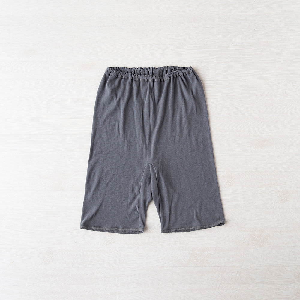 麻のような肌ざわり 綿100%3分丈パンツ