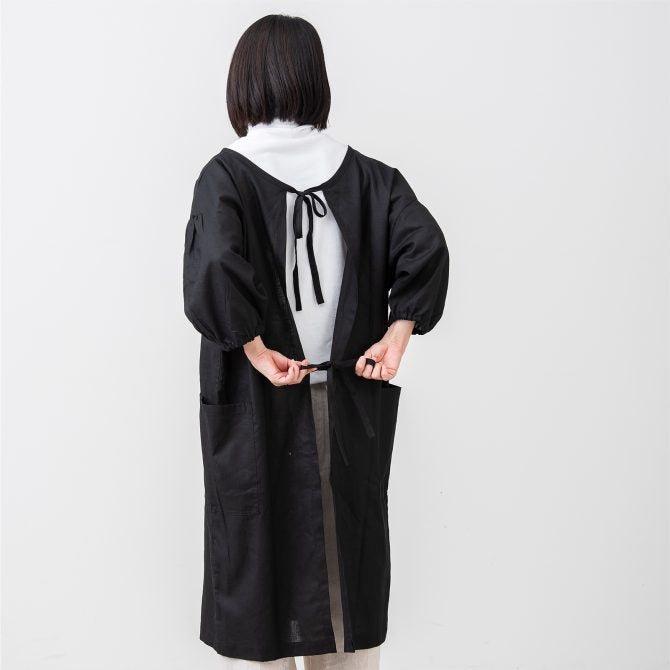 2way コットンリネン エプロンコート