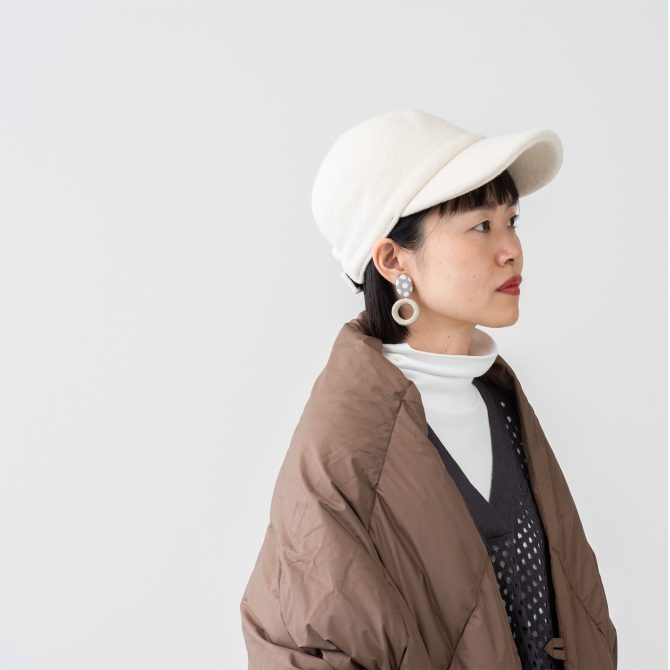 ウール100％キャップ