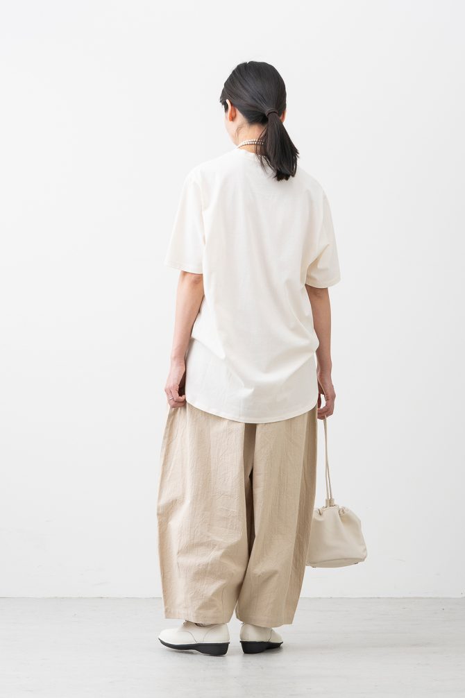 麻のような肌ざわり 汗が目立たない ドルマンTシャツ