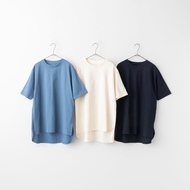 麻のような肌ざわり 汗が目立たない ドルマンTシャツ