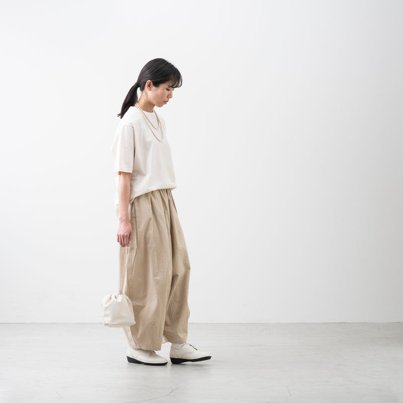 麻のような肌ざわり 汗が目立たない ドルマンTシャツ