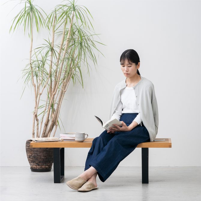 楽ですっきり 大人のワイドストレートパンツ デニム