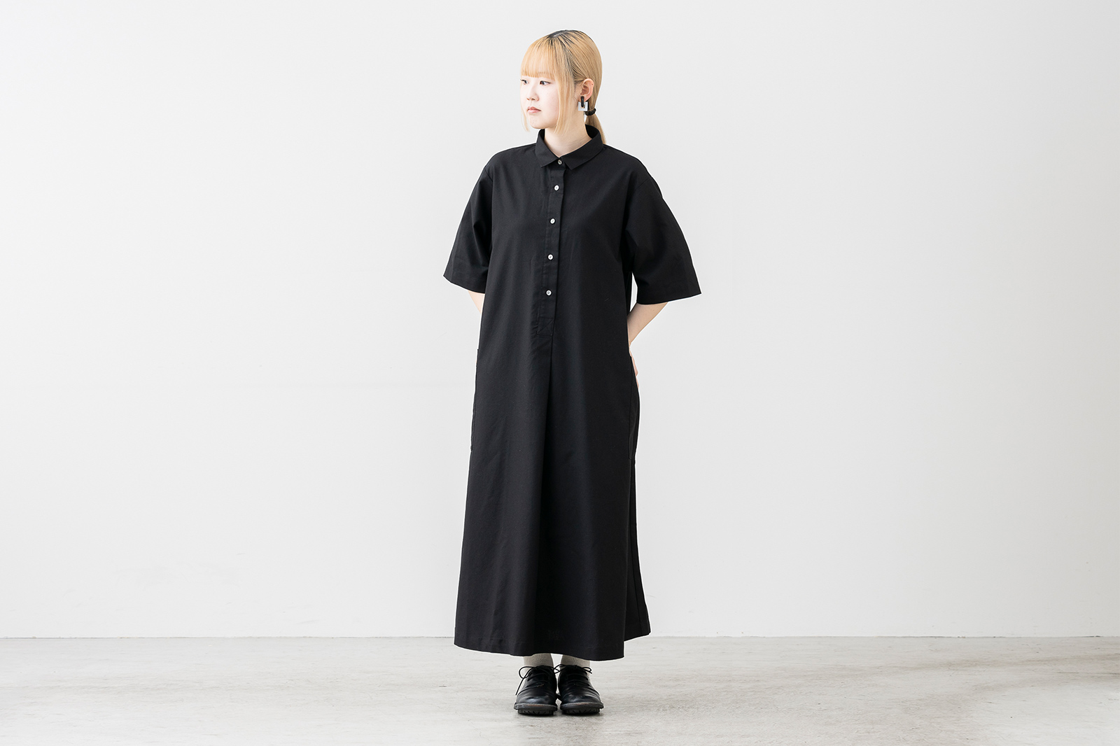 5分袖 Aラインシャツワンピース | みにつけるもの | クロワッサンの店